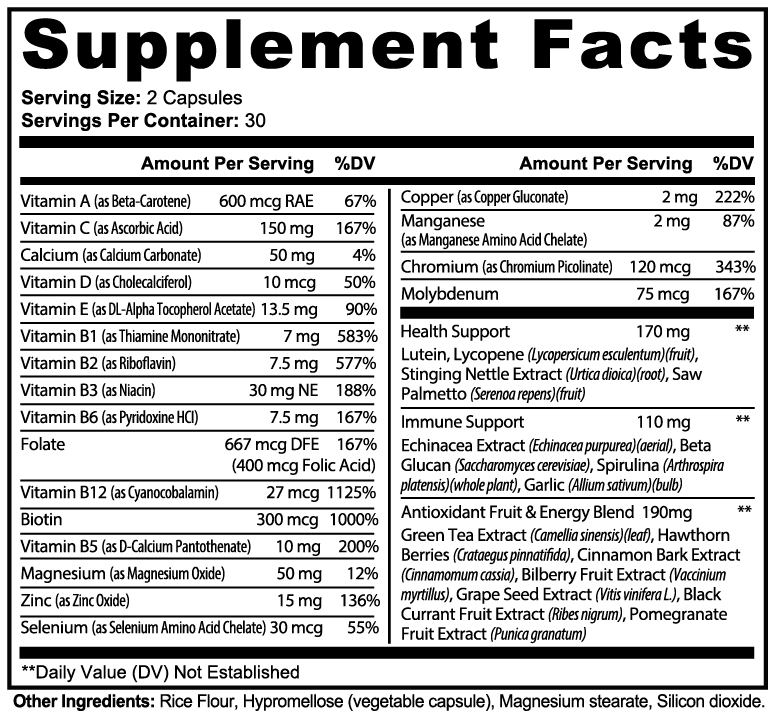 Dark Star Multivitamin Complete Daily Support