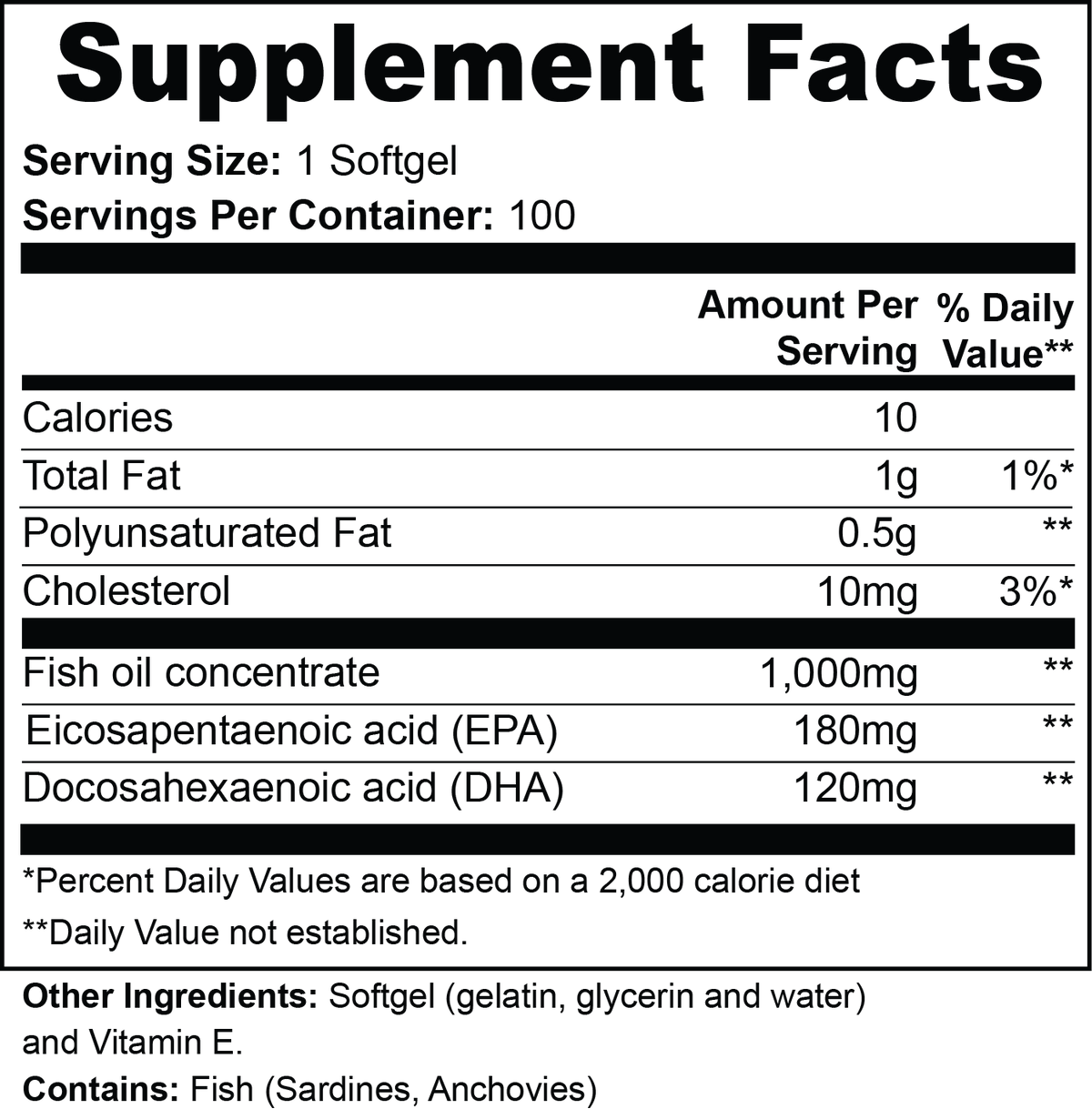 Dark Star Omega -3 with EPA, & DHA Support